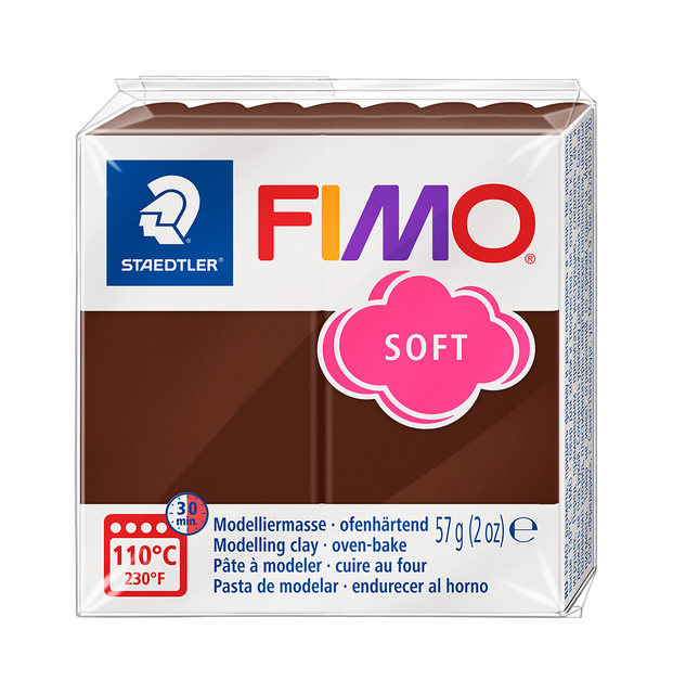 Boetseerklei Fimo soft 57 gram choco