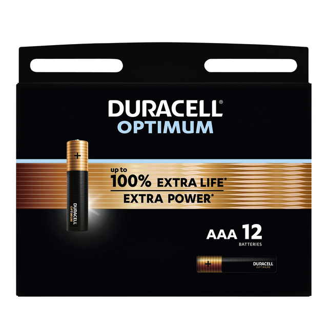 Batterij Duracell Optimum 100% 12xAAA