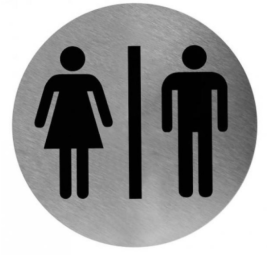 Mediclinics - Pictogram man/vrouw RVS