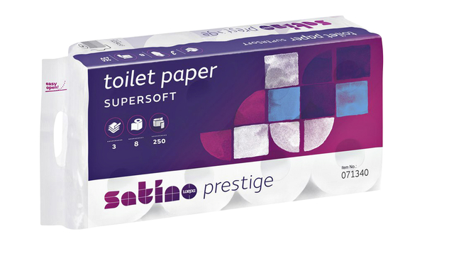 Toiletpapier Satino Prestige 3-laags 250vel wit 071340