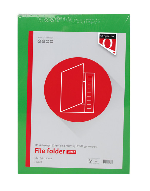 Dossiermap Quantore folio 300gr groen