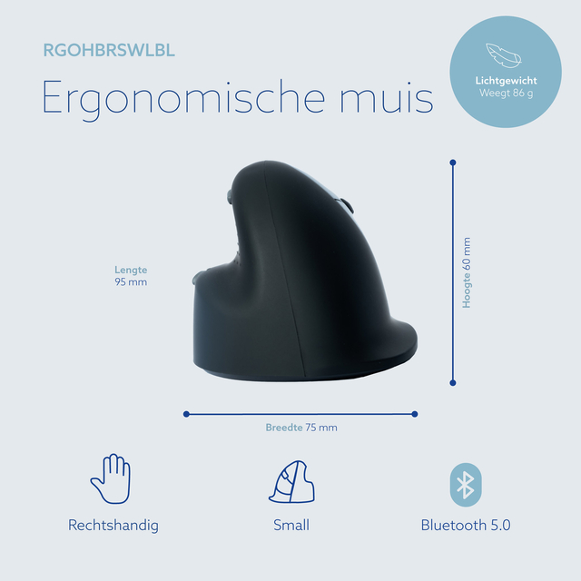 Muis R-Go Ergonomisch HE Break Wireless Rechts S