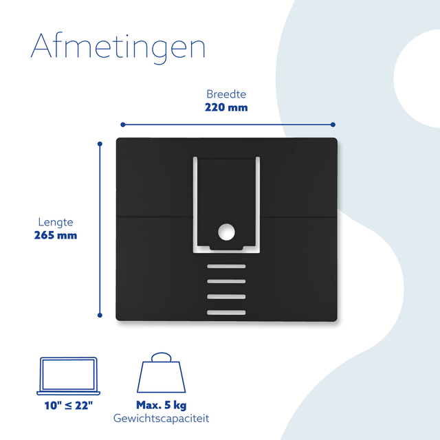 Laptopstandaard R-Go Riser Attachable