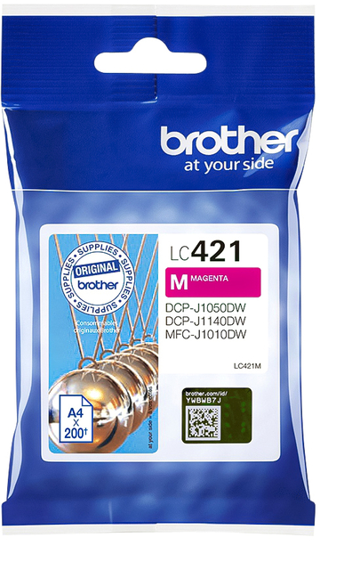 Inktcartridge Brother LC-421M rood