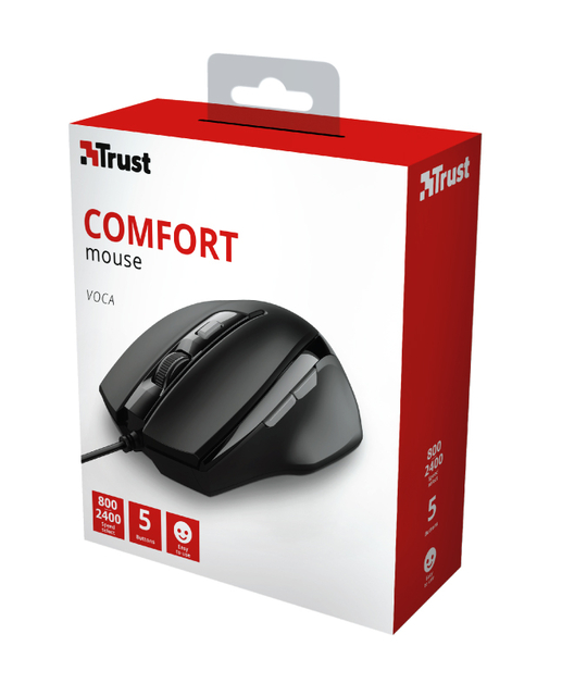 Muis Trust Voca Comfort zwart