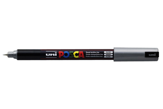 Verfstift Posca PC1MR extra fijn zilver