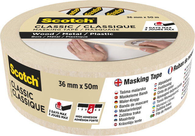 Afplaktape Scotch Classic 36mmx50m beige