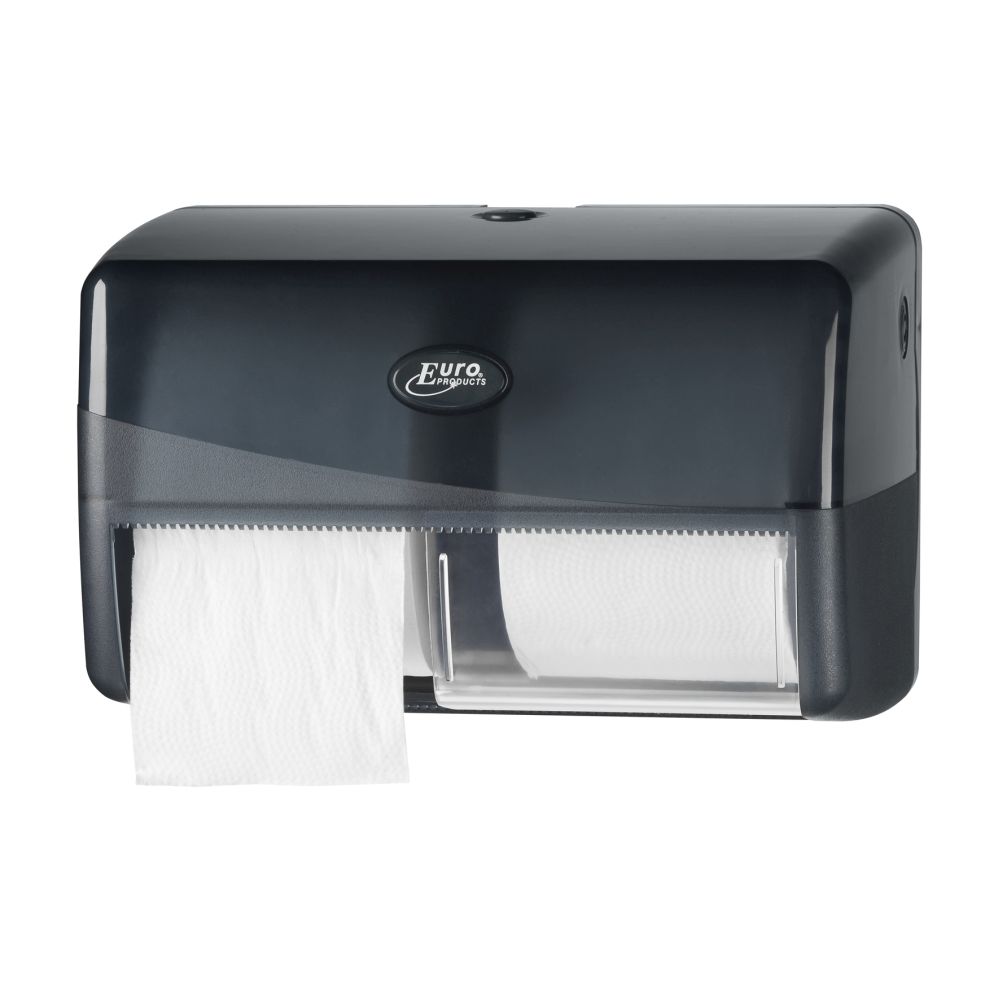 Pearl Black Duo Toiletpapier Dispenser compact zwart
