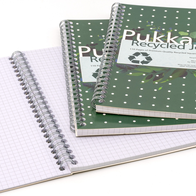 Notitieboek Pukka Pad Jotta A5 ruit 5x5mm 110 pagina's 80gr groen