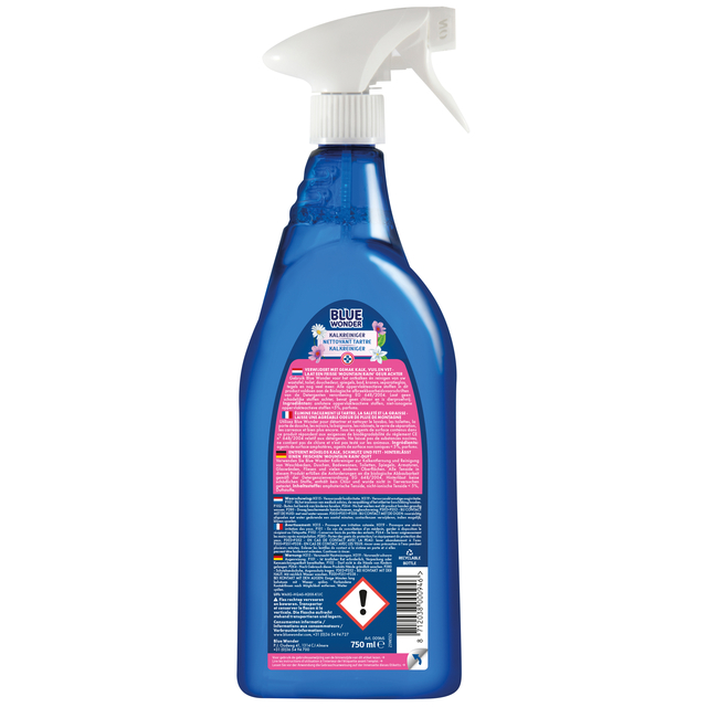 Sanitairreinger Blue Wonder Kalkreiniger spray 750ml