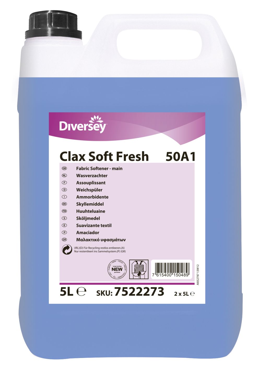 Diversey Clax Soft Fresh 50A1 5ltr doos 2 stuks