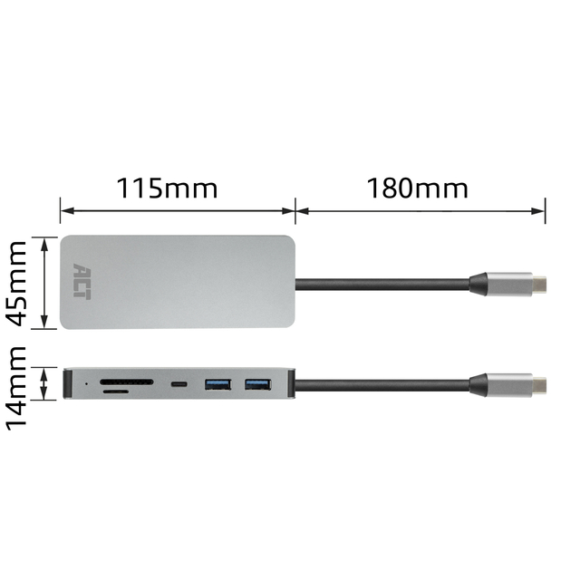 Dockingstation ACT USB-C 7-in-1