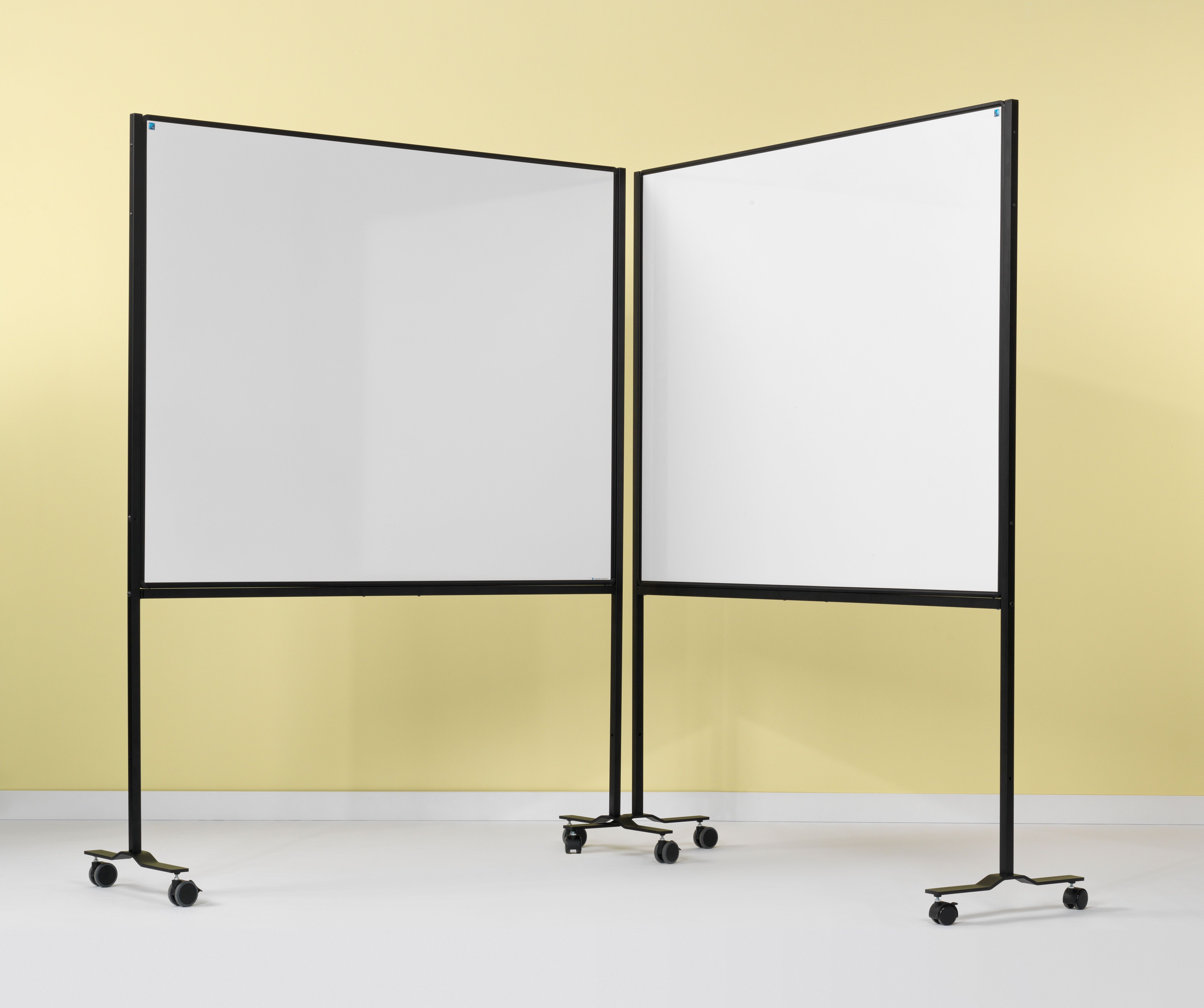 Verrijdbaar Work Board, emailstaal wit - 120x150 cm