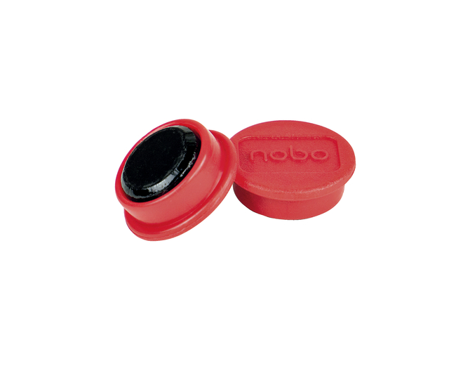 Magneet Nobo 13mm 100gr rood 10 stuks