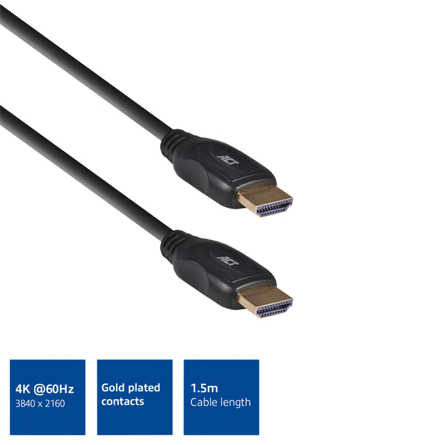 Kabel ACT HDMI High Speed type 1.4 1.5 meter