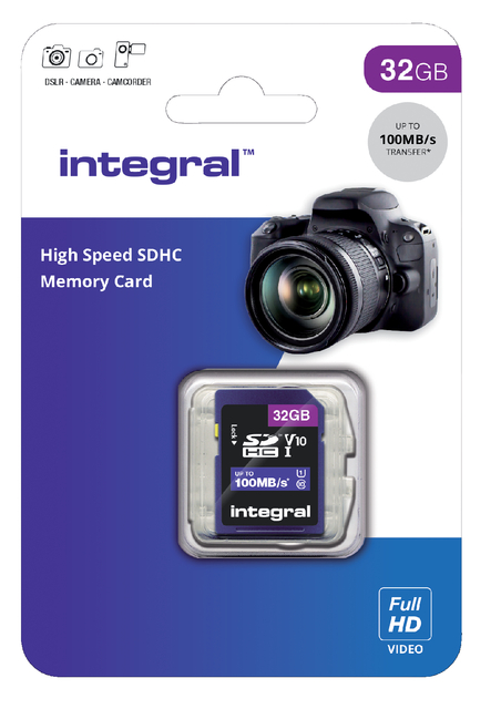 Geheugenkaart Integral SDHC V10 32GB