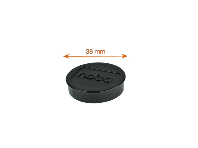 Magneet Nobo 38mm 2500gr zwart 10 stuks