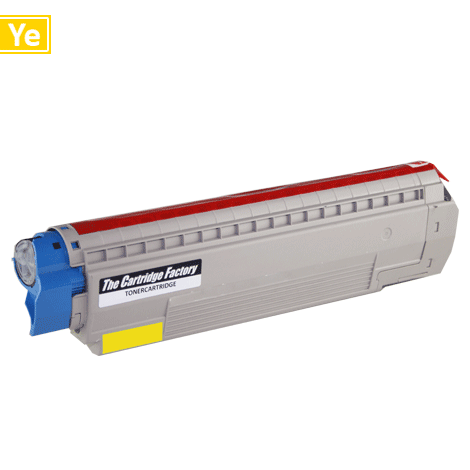 Huismerk toner - Oki (Cartridge) 43487709 compatibel, geel