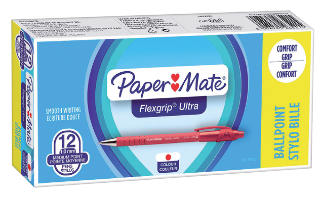 Balpen Paper Mate Flexgrip Ultra medium rood