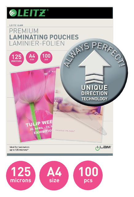 Lamineerhoes Leitz iLAM A4 2x125micron 100 stuks