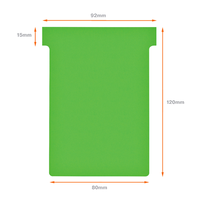 Planbord T-kaart Nobo nr 3 80mm groen 100 stuks