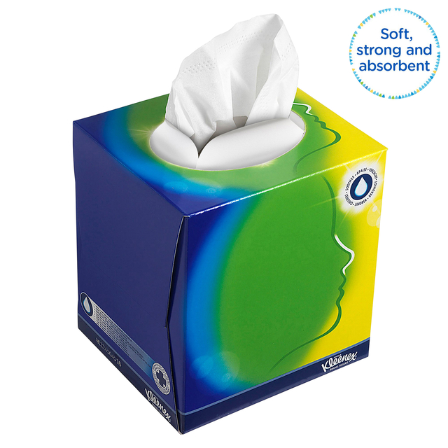 Facial tissues Kleenex kubus 3-laags 56stuks wit 8825