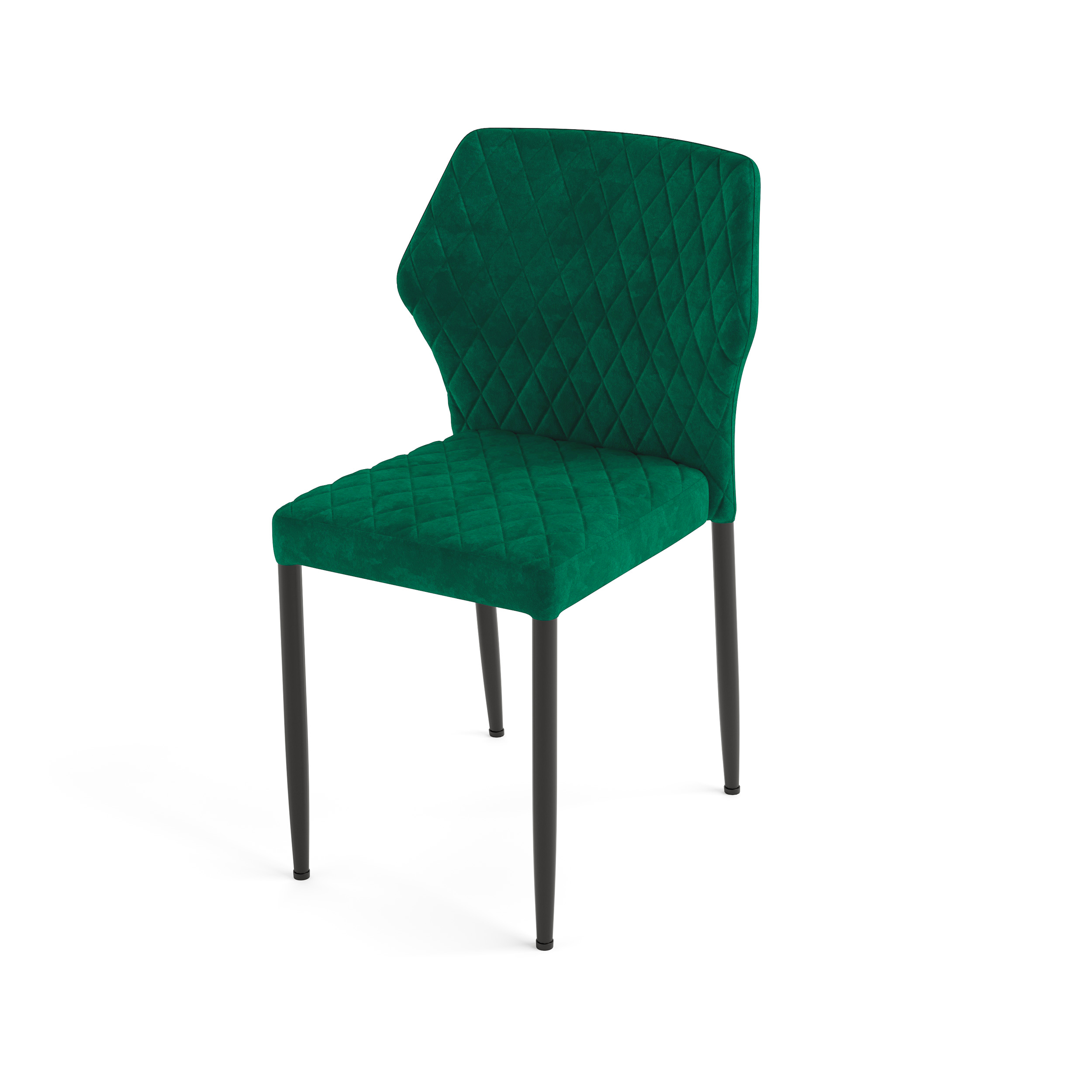 Louis Stapelstoel groen, velvet gestoffeerd, brandvertragend, 49x57,5x81,5cm (LxBxH), 52002