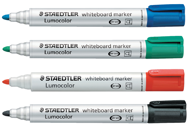 Viltstift Staedtler Lumocolor 351 whiteboard rond zwart 2mm