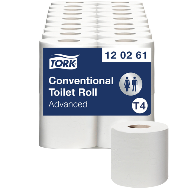 Toiletpapier Tork T4 advanced 2-laags 488 vel  wit 120261