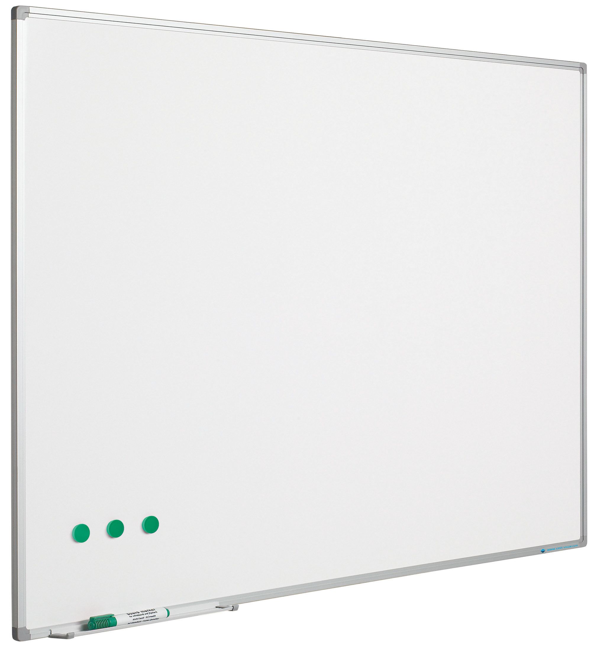 Whiteboard, wit emaille, Softline 8 mm - alu-profiel - 120x180 cm