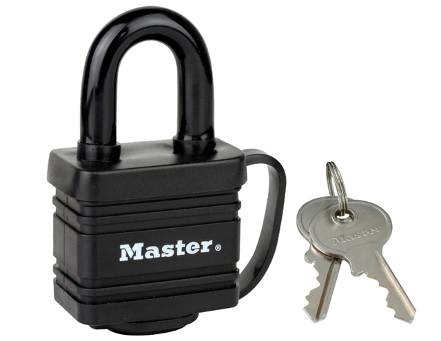 Hangslot MasterLock stiftcilinder gelamineerd staal 40mm