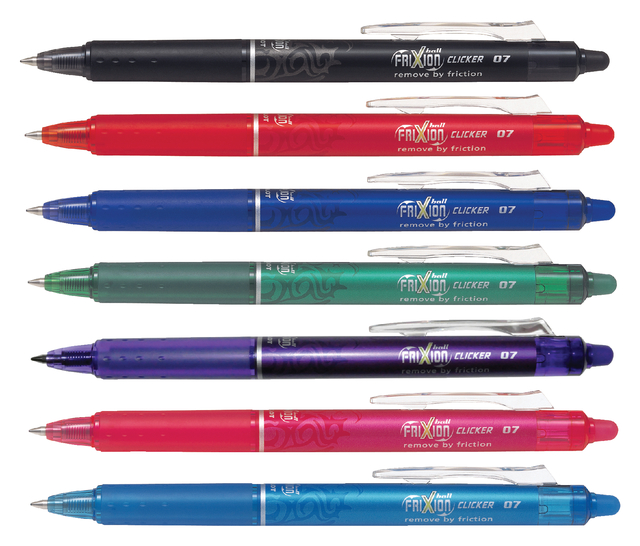 Rollerpen PILOT friXion clicker medium assorti