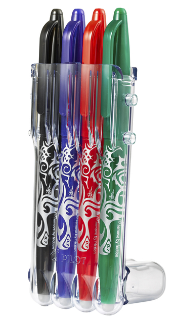 Rollerpen PILOT friXion medium basis assorti Set2Go à 4 stuks