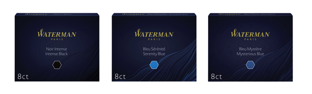 Inktpatroon Waterman nr 23 lang blauw pak à 8 stuks