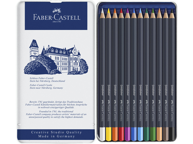 Kleurpotloden Faber-Castell Goldfaber assorti blik à 12 stuks