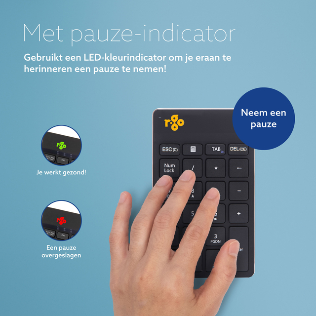 Toetsenbord R-Go Ergonomisch Numpad Break Wireless