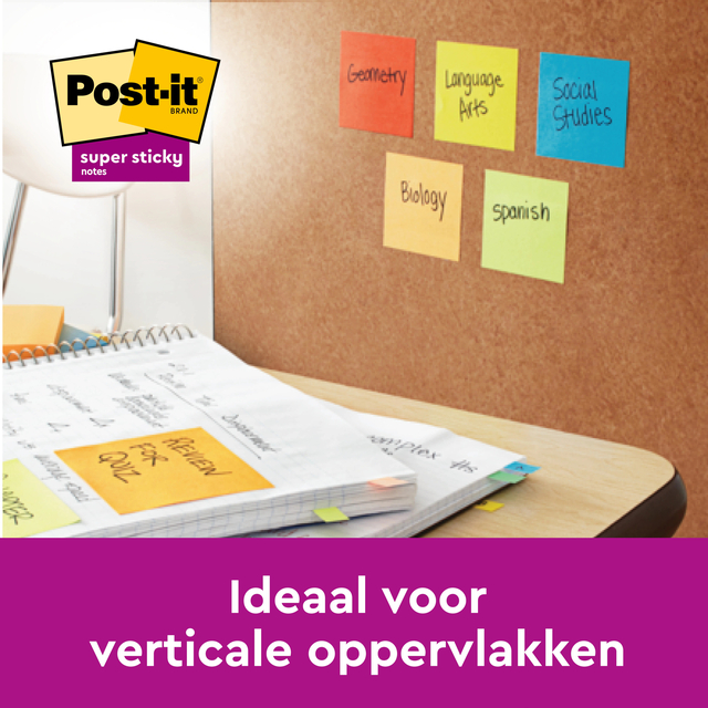 Memoblok Post-it 654 Super Sticky 76x76mm Oasis