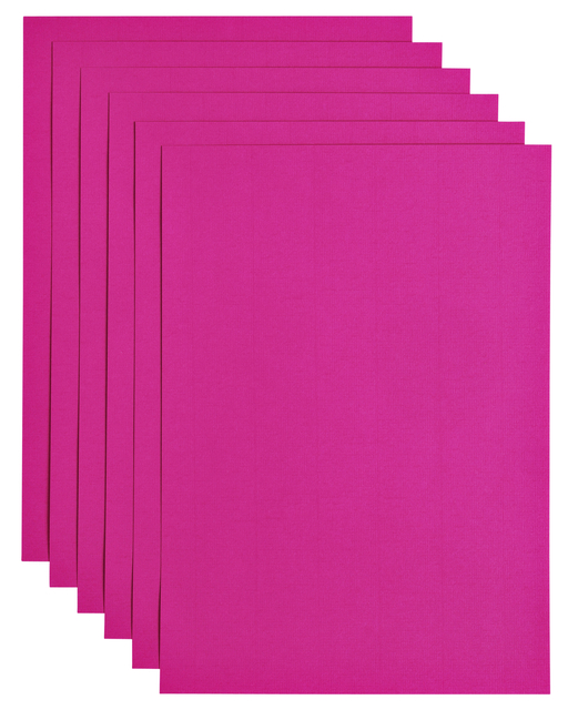 Kopieerpapier Papicolor A4 200gr 6 vel felroze