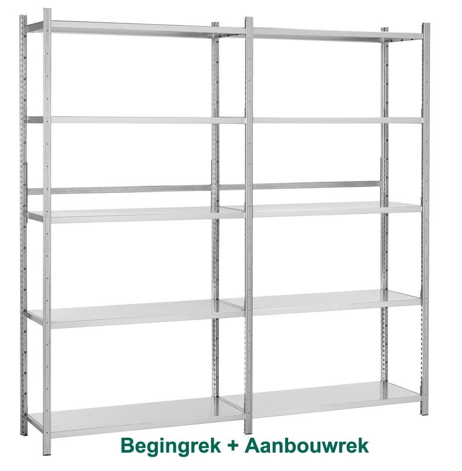 Gegalvaniseerde stelling 220x100x40 Beginrek