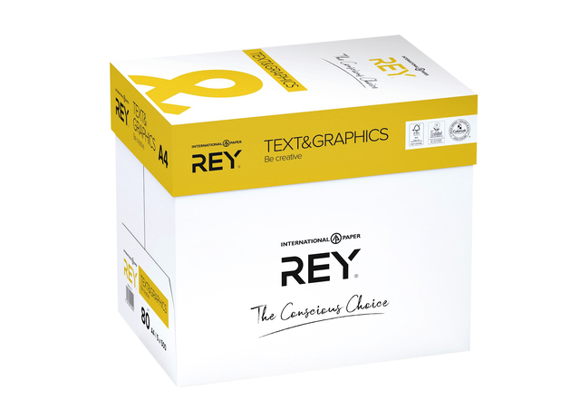 Kopieerpapier Rey Text & Graphics A4 80gr wit 500 vel