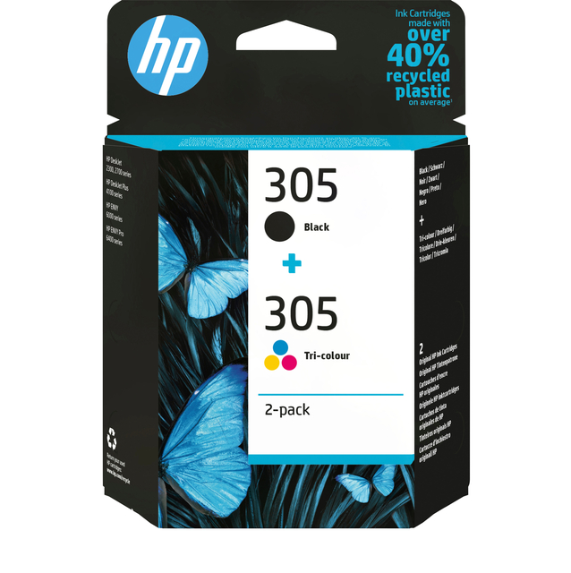 Inktcartridge HP 6ZD17AE 305 zwart + 3 kleuren