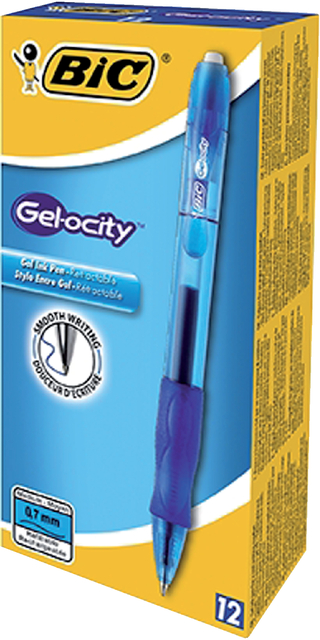 Gelschrijver Bic Gel-ocity medium blauw