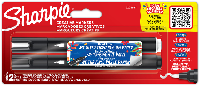 Viltstift Sharpie Creatieve marker assorti blister à 2 stuks