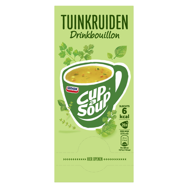 Cup-a-Soup Unox heldere bouillon tuinkruiden 26x175ml