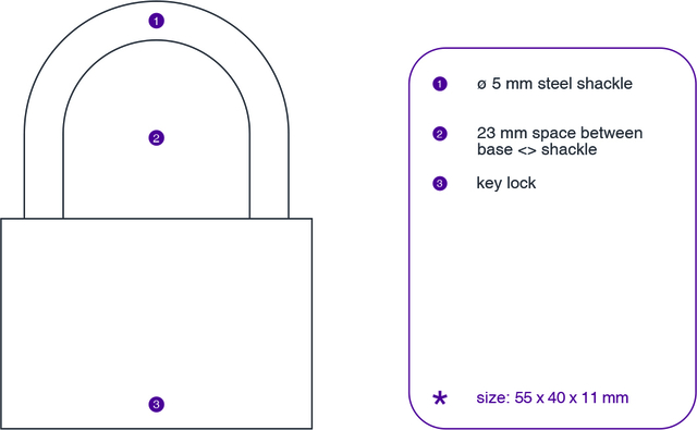 Hangslot Pavo  40mm