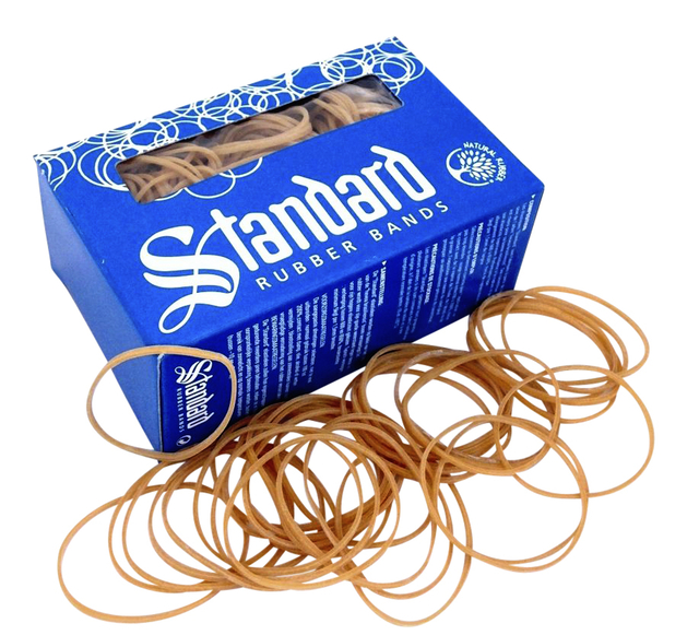 Elastiek Standard Rubber Bands 22 100x1.5mm 500gr 1330 stuks bruin