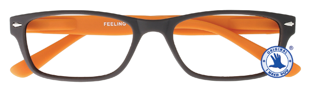 Leesbril I Need You +3.00 dpt Feeling bruin-oranje