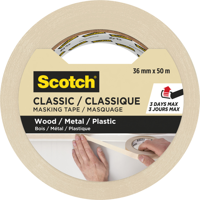 Afplaktape Scotch Classic 36mmx50m beige