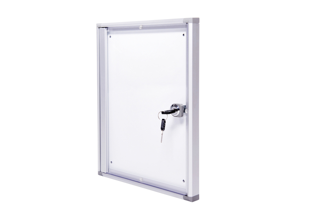 Binnenvitrine wand MAULextraslim whiteboard 1xA4 met slot