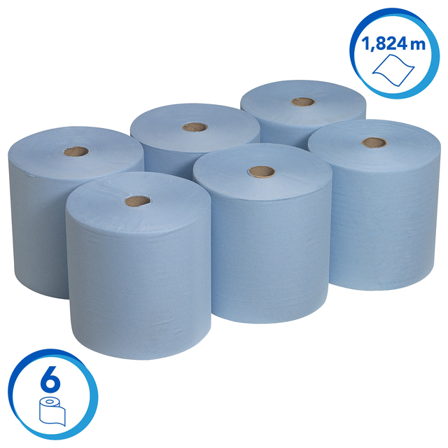 Handdoekrol Scott Control 1-laags 304m blauw 6668